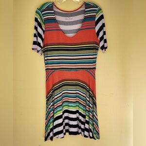 Large Decree colorful short sleeve dress